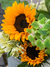 Load image into Gallery viewer, 10/07/20 Ercolano LA lily and sunflower Bouquet 100% British grown blooms