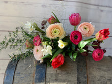 Load image into Gallery viewer, 2022 Spring themed Valentine bouquet featuring red, pink and white blooms. Orders now closed.