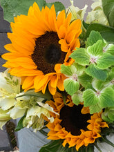 Load image into Gallery viewer, 10/07/20 Ercolano LA lily and sunflower Bouquet 100% British grown blooms